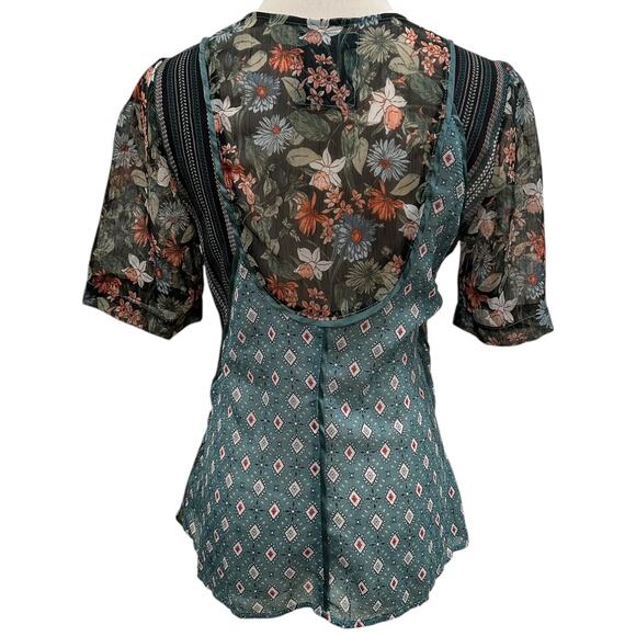 Anthropologie Tiny Patchwork Wrap Top - Picture 6 of 9